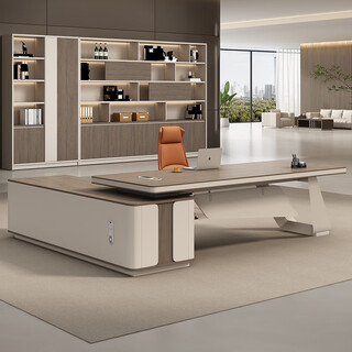 Shusheng boss desk light luxury high-end president simple modern executive desk business luxury manager office home new product table light luxury 2 meters * 0.8 meters + side cabinet