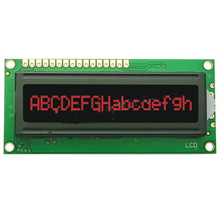 Ouhuayuan jxd1601a lcd screen 1601 character lcd module monochrome display module va black background red text 5.0v