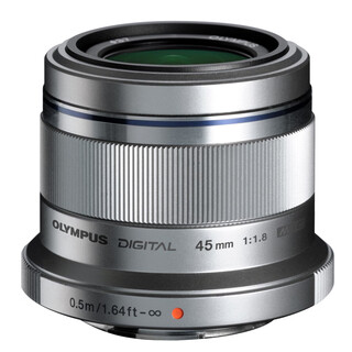 Olympus (olympus) m.zuiko digital 45mm f1.8 fixed focus portrait lens mirrorless lens background blur silver equivalent to 90mm