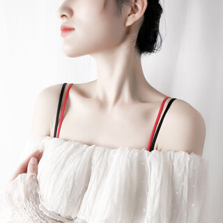 Ji yafu spaghetti strap underwear can be exposed and good-looking anti-slip bra accessories bra strap replacement summer beauty back adjustable black and red