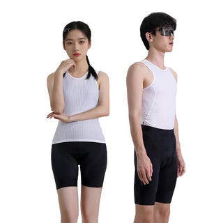 Spac cycling clothes men's and women's vest summer road cycling bicycle quick-drying top sweat-free t-shirt cloud ladder white l