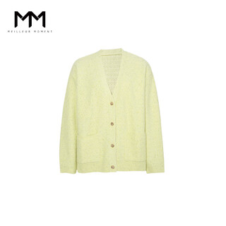 Mai meng mm mai meng shopping mall same style autumn and winter sheep wool yellow wool sweater jacket for women 5db233231 yellow s