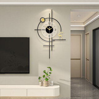 Jiujiuda 2025 new high-end living room entrance decorative painting modern atmospheric corridor wall clock tv background wall mural