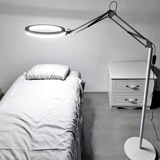 Fenglanq tattoo lamp beauty lamp for nail art, eyelash tattoo and eyebrow floor lamp 110vled face eyelash tattoo work lamp black 25w dimming and color matching mobile phone clip