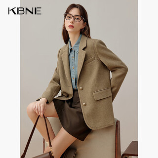 Kbne khaki casual blazer feminine suit 2025 new workplace commuting formal top spring autumn khaki s