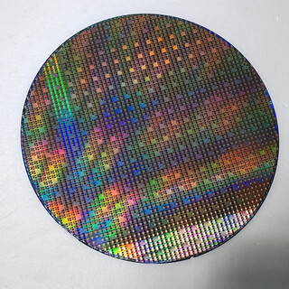 Crystal cpu wafer wafer photolithography integrated circuit chip semiconductor silicon wafer teaching science test eight inches 09 free acrylic bracket