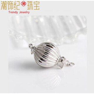 Dl 1998 fat donglai same style k gold pearl buckle head 18k-14 accessories lantern buckle diy handmade beaded gold necklace buckle bracelet 14k white 9mm