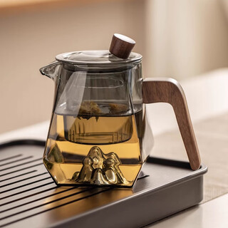 Jinpan ash glass teapot tea water separation teapot home office high temperature resistant tea brewing device guanshan kungfu tea set guanshan teapot 500ml