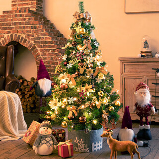 Xinxin jingyi christmas tree christmas decorations shopping mall store scene layout props home high-end jewelry tree set 1.5m