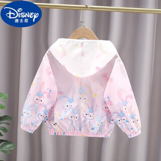 Disney girls star dailu sun protection clothing thin summer 2025 new style children's air conditioning shirt jacket children's sun protection clothing pink rabbit sun protection clothing single layer 110 recommended height 100cm