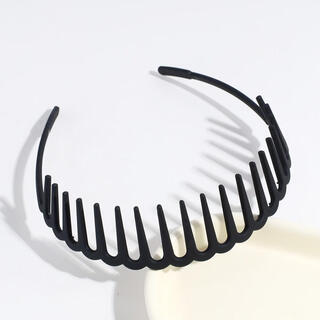 Hua mu rong men's hairband boys' toothed headband face wash hairband clip invisible sports hair bundle back head men's hair accessories hairpin black