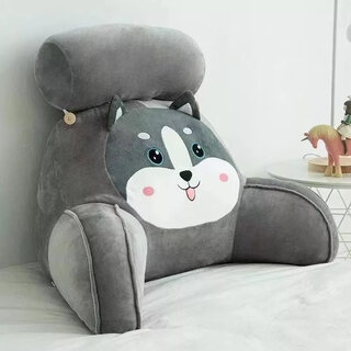 Featured bedside cushion large backrest pillow bedside playing mobile phone pillow soft bag dormitory bed reading sofa husky independent liner removable and washable large cushion 70*40*25cm