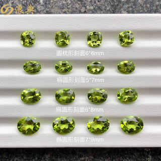 Langdian peridot natural gemstone peridot for jewelry inlay origin jilin, china 5*7mm jewelry grade/oval shape
