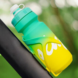 Haweiwind mountain bike cycling water bottle road bike cycling water cup outdoor sports fitness large capacity water bottle press type recommended vitality lime + water bottle holder