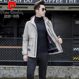 Pierre cardin men's winter new mink lining pie jacket haining mink fur coat short coat fur integrated 223 light gray black lining 223 light gray black m/100-125 /jin jin equal to 0.5 kg