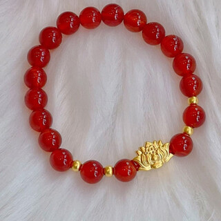 Tiansi shuibei gold 999 pure gold lotus bracelet 3d hard gold bracelet women's beauty industry mother's day gold jewelry gift gold