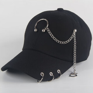 Xinshou hat summer men and women trendy korean version versatile outdoor fashion baseball cap student couple travel leisure sun protection peaked cap baseball cap black chain numbers one size