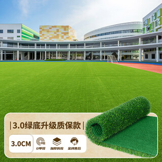 Yiliu artificial lawn carpet, fake turf bedding, plastic outdoor artificial court, artificial fence, kindergarten green floor mat, 3cm upgraded quality assurance green bottom, 50 square meters (2m wide and 25m long)