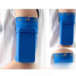 Shantou lincun sports mobile phone arm bag for men and women, outdoor fitness equipment, running bag, arm bag, arm strap, arm cover, blue s (suitable for arm circumference 19-23cm)