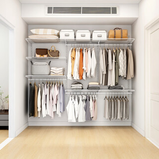 Midas midas 2.5m metal wardrobe steel frame structure wall wardrobe storage rack adjustable coat rack 2.5m metal wardrobe plan-9