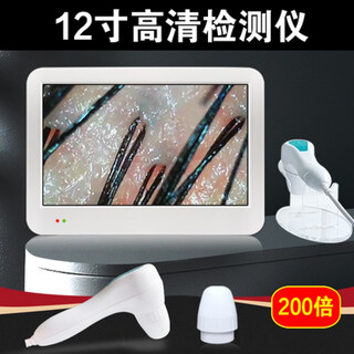 New scalp detector hair follicle high-definition four-spectrum multi-functional management anti-hair loss hair salon hair analysis 12-inch high-definition scalp detector