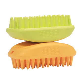Dudai pet dog bath brush, rub bath and bath tool, teddy cokin fur special pet cleaning supplies, dog washing brush, mango yellow massage bath brush