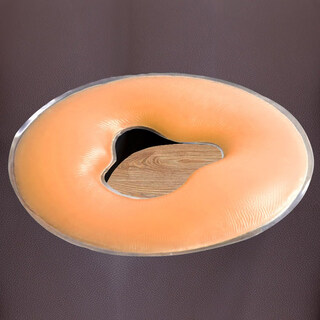 Haojinhui latex sleeping pillow bed lying pillow massage cushion u-shaped beauty salon special latex sleeping pillow round pillow face pillow flagship edition skin color round
