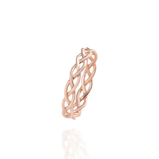 Xuecong 18k rose gold k gold ring women's plain gold ring gift tail ring 18k rose gold 11#1.43g