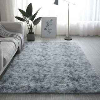 Beiyan carpet bedroom ins family bedside blanket living room rainbow floor mat dota carpet lazy sofa cheap student gradient light gray 140*200 cm