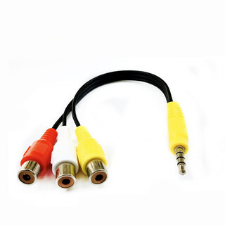 Ouhuayuan is suitable for skyworth led tv audio video cable dvd three-in-one signal input and output conversion connection remote control 1.2m extended version adapter cable