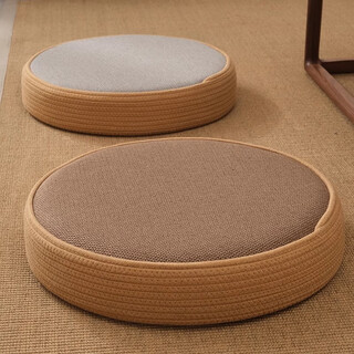 Buyan workshop japanese futon cushion living room balcony bay window tatami household floor thickened buddha sitting pillar meditation meditation cushion brown diameter 40 height 10cm