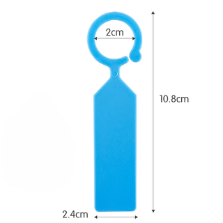 Shipton tarjeta de marca de polinización de sandía de uva engrosada etiqueta de hebilla de planta de árbol grande etiqueta de plástico etiqueta de flor etiqueta colgante azul 100 piezas/paquete