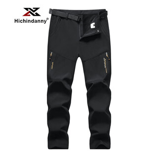 Hitch danny fishing suit plus velvet warm jacket pants for men and women winter new outdoor couple style large size windproof men and women black m