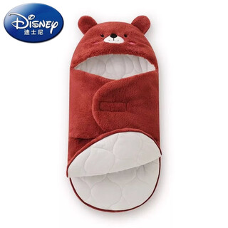 Disney (disney) disney newborn baby quilt padded thickened sleeping bag quilt baby autumn and winter baby sleeping bag baby bag zipper autumn and winter thickened-brown red 59 codes/3m (0-3 months)