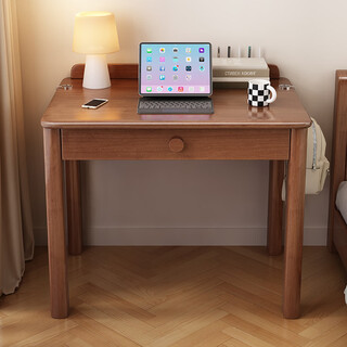 Clothmaker clothmaker furniture all solid wood desk small apartment student home table simple 70/80/90cm long writing desk study table walnut color desk 70*60*75cm (single drawer)