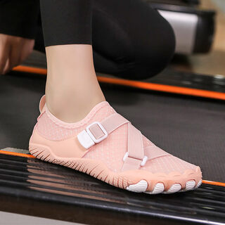 Amafuyun indoor fitness shoes silent rope skipping shoes women's pilates jump exercise yoga shoes anti-slip training squat deadlift shoes y d101 light purple elastic band 42