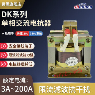 Single-phase ac reactor 220v current limiting filter series neutral neutral line anti-harmonic interference dk-3a5a10a20 dk-3a (2 in 2 out wiring)