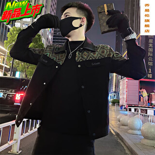 Qiao yilun spiritual guy lapel Куртка из искусственной кожи Мужская куртка Весна и осень Топ 2025 Осень и зима Новая кожаная одежда yuppie Мужская одежда черного цвета xl