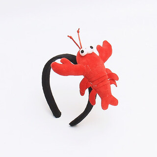 Mr. ouyang's cute little animal doll hairband for women, super cute cartoon funny hairpin, internet celebrity face wash headband, children's performance headwear 18# lobster black hairband a28-202