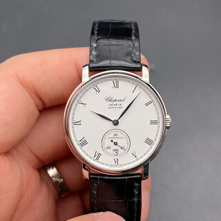 Second-hand 99 new chopard men's watch automatic mechanical date display 18k gold chronograph fashion casual second-hand luxury watch 161223 white plate platinum