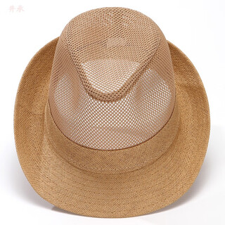 Wanhongda top hat men's middle-aged and elderly hat men's old man's cool hat casual outdoor mesh hat dad breathable summer sun hat classic khaki m (56-58cm) adjustable