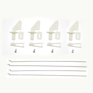 Hkda model aircraft fixed-wing remote control aircraft regulator four-hole rudder angle steel wire pull rod steering gear chuck diy self-locking rudder angle + chuck + pull rod (set of four) fixed wing