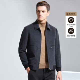 Antonio 90 % wolle + maulbeerseide, schlichter wollmantel im luxus-stil, business-casual-herrenjacke, business-jacke