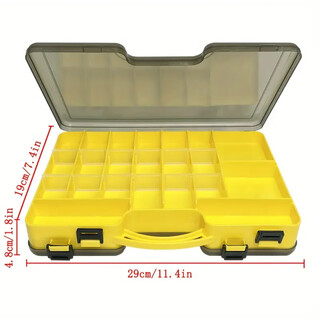 Wen yijia customized luya extra large bait box fishing gear luya box hardware parts fake fish mouth multifunctional storage box storage box plastic double-sided storage box