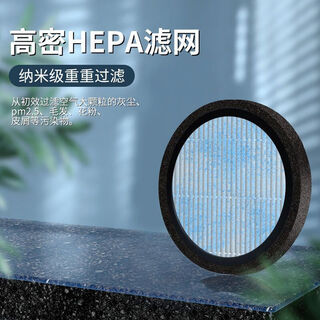 Carzor car air purifier solar disc square round filter consumables white