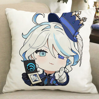 Chuangjingyi select funina pillow peripheral pillow original god water god funina god of justice doll doll second dimension birthday 12 35x35cm mini_skin-friendly baby velvet