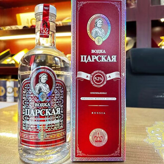 帕尔玛之水俄罗斯进口伏特加40度原味洋酒vodka烈酒基酒调酒宴请餐酒 沙皇牌红伏特加700ml*1瓶