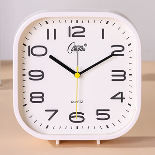 Combas desktop alarm clock for children and students, simple bedroom bedside clock, a must-have for the beginning of school season, 2361 white