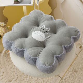 Yingzhuer promotion thick cushion chair cushion butt cushion autumn and winter student classroom office stool butt cushion soft floor gray and white cat thickened soft cushion double-sided velvet 42*42cm