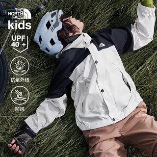 The north face (the north face) the north face children's mountain children's jacket boys and girls splash-repellent sun protection skin jacket 25 years new | 8b80 qli/dune white upf40+ 140 (m) (140/68)